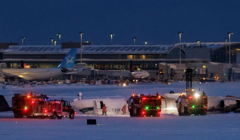 Kanada’da Uçak Kazası: Yolcuların Kaçış Anları Kameralara Yansıdı