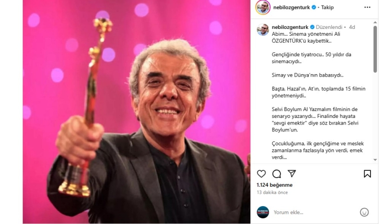 ALİ ÖZGENTÜRK HAYATINI KAYBETTİ: TÜRK SİNEMASININ USTASINA VEDA