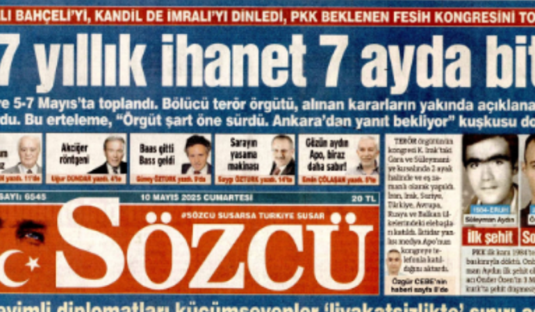 PKK’NIN FESİH KARARI GAZETE MANŞETLERİNE BÖYLE YANSIDI