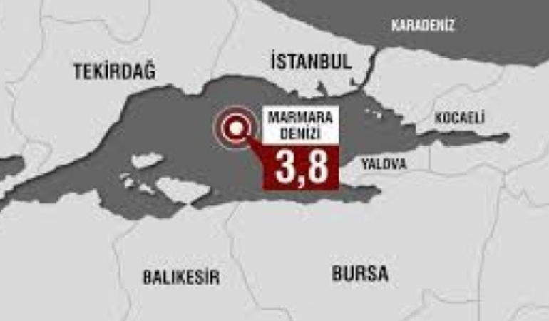 BÜYÜKÇEKMECE AÇIKLARINDA 3,8 BÜYÜKLÜĞÜNDE DEPREM