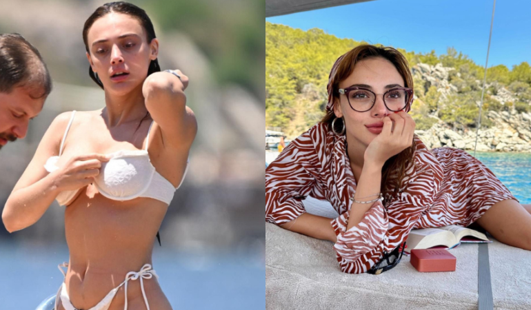 RABİA SOYTÜRK BEYAZ BİKİNİSİYLE SEZONU BODRUM’DA AÇTI